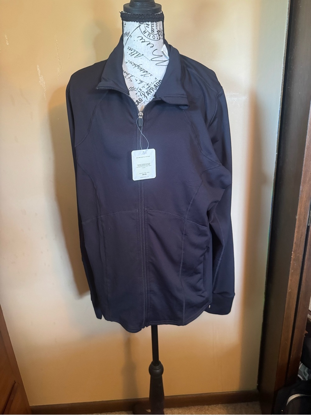 Fabletics Women's Navy Lightweight Full-Zip Jacket